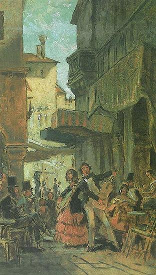 Carl Spitzweg Italienische Strabensanger Norge oil painting art